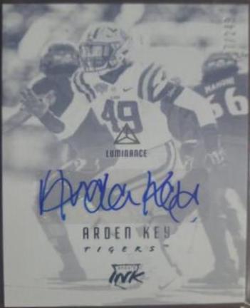 Arden Key #RI-ARK Football Cards 2018 Panini Luminance Rookie Ink Autographs