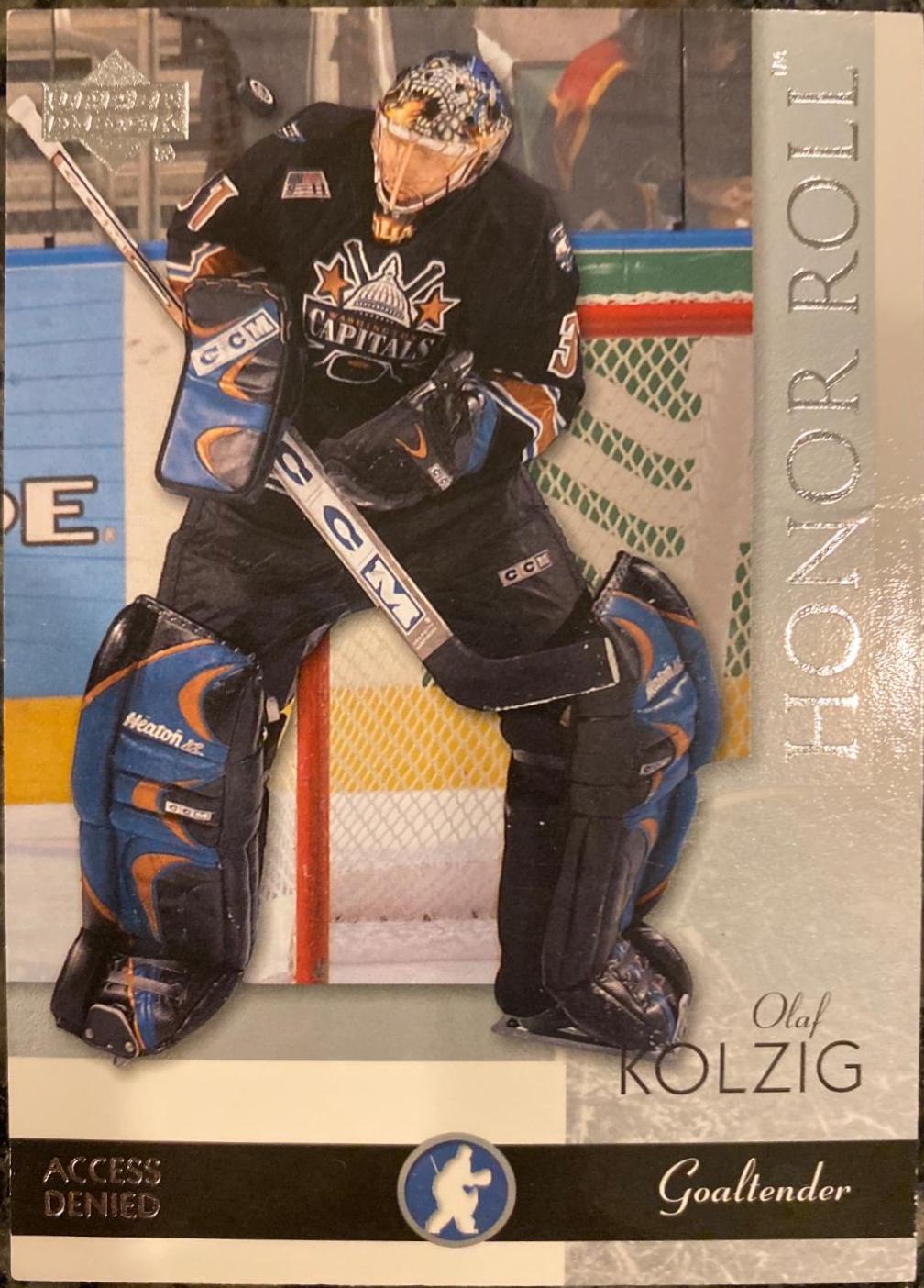 Olaf Kolzig #69 Hockey Cards 2002 Upper Deck Honor Roll