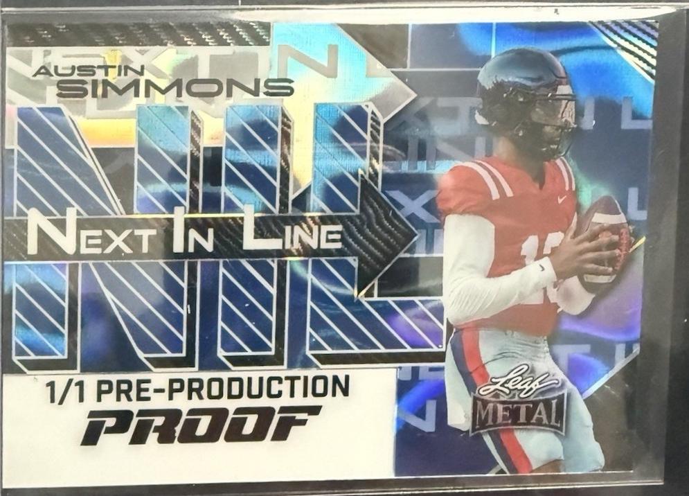 Austin Simmons #NL-AS1 2025 Leaf Metal Football Next In Line