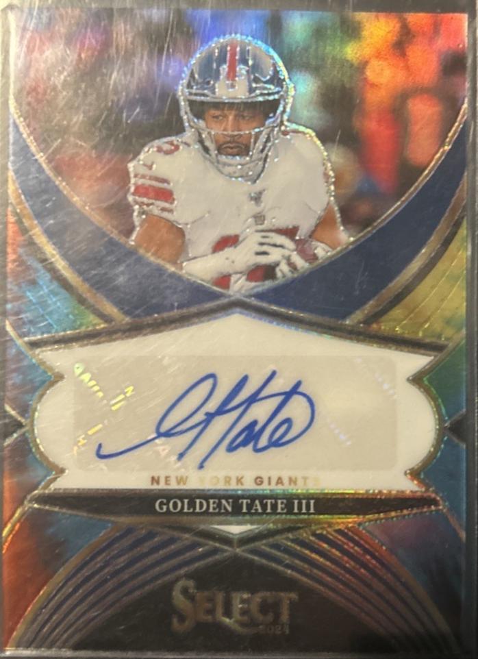 Golden Tate III #38 2024 Panini Select Football Select Signatures