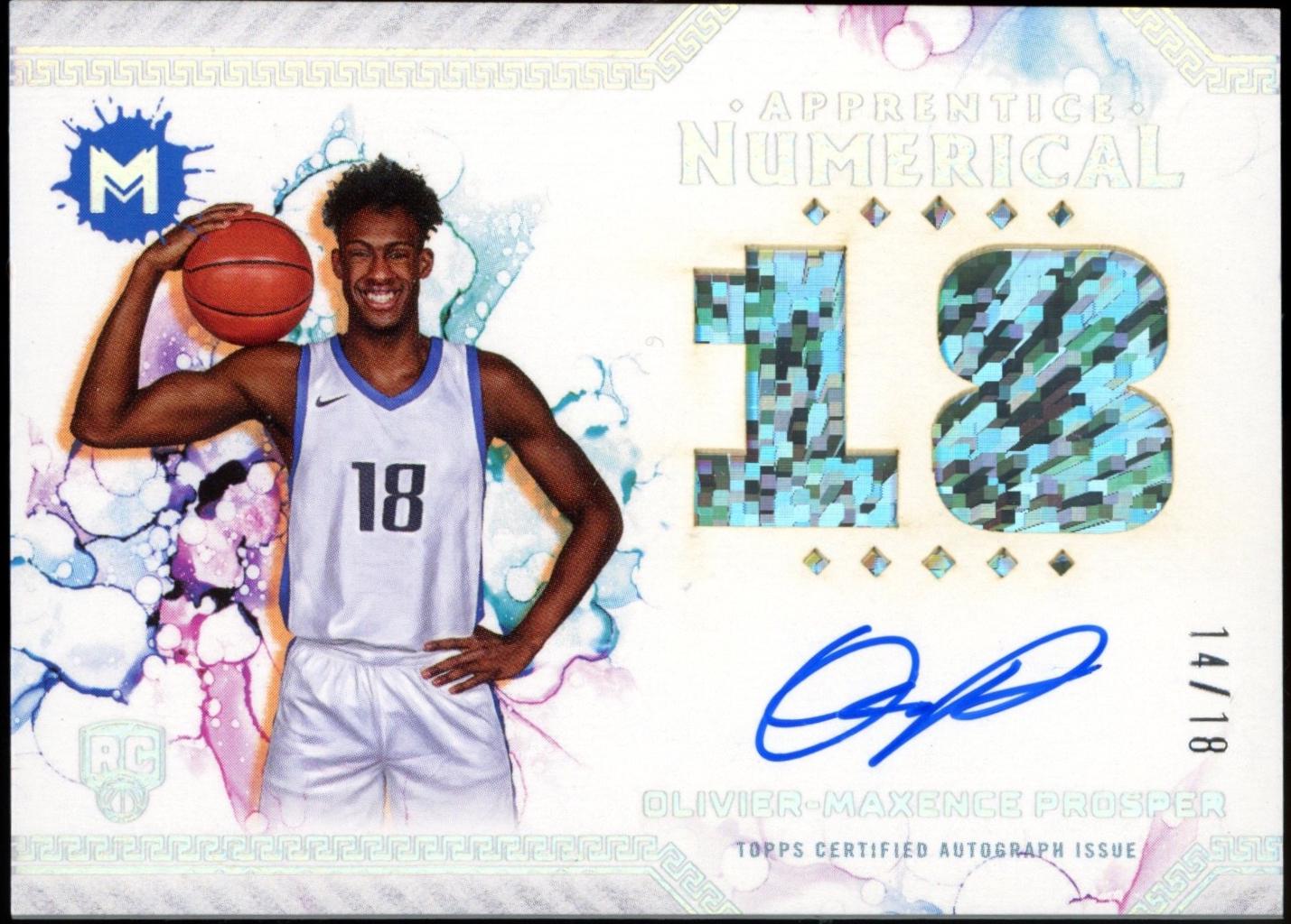 Olivier-Maxence Prosper #ANA-OMP Basketball Cards 2023 Topps Motif Apprentice Numerical Autograph
