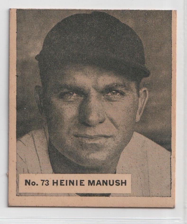 Heinie Manush #73 1936 World Wide Gum Baseball