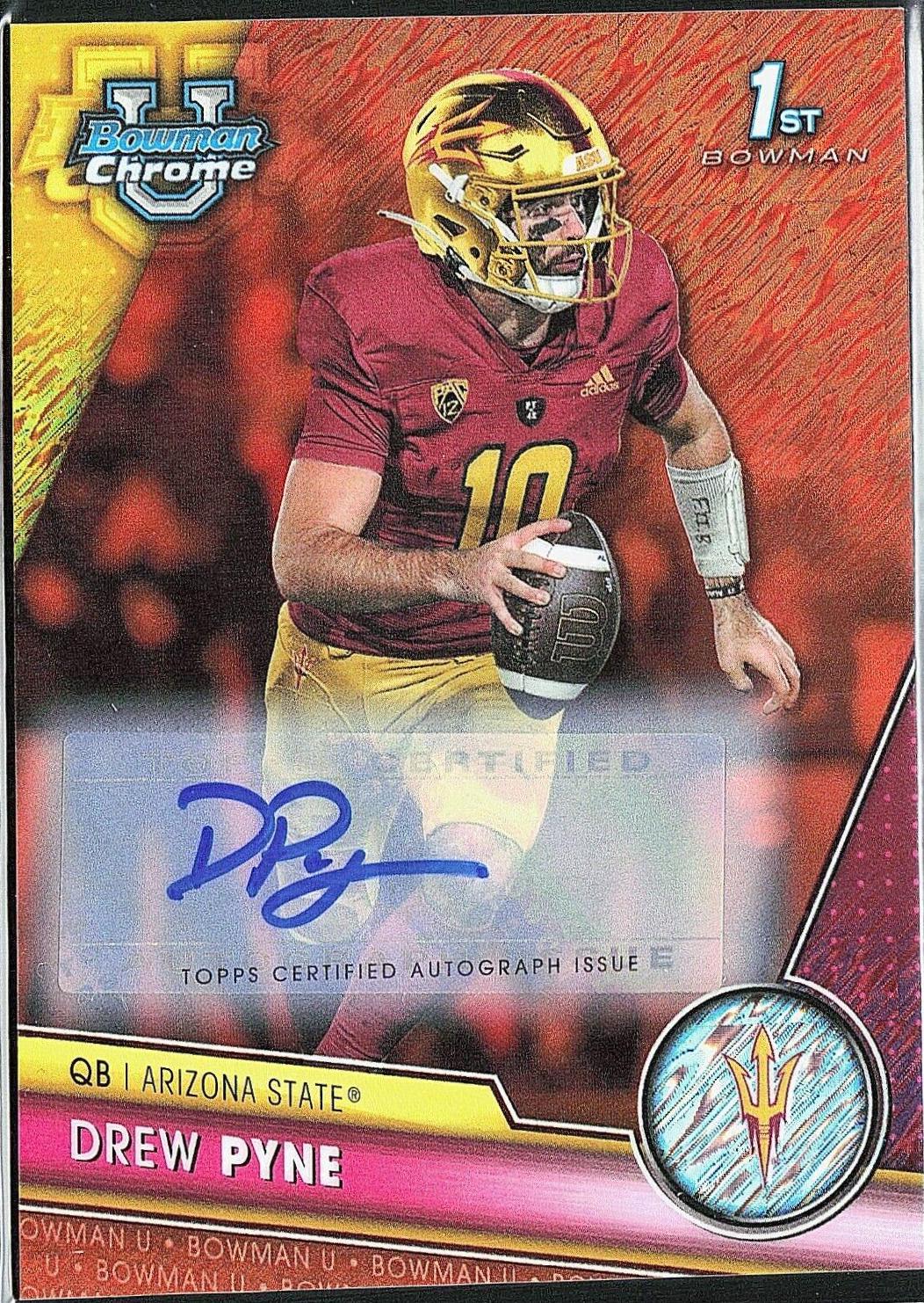 Drew Pyne [Autograph Orange Shimmer] #37