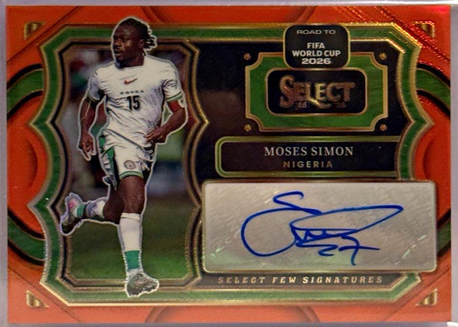 Moses Simon #8 2025 Panini Select Road To FIFA Select Few Signature