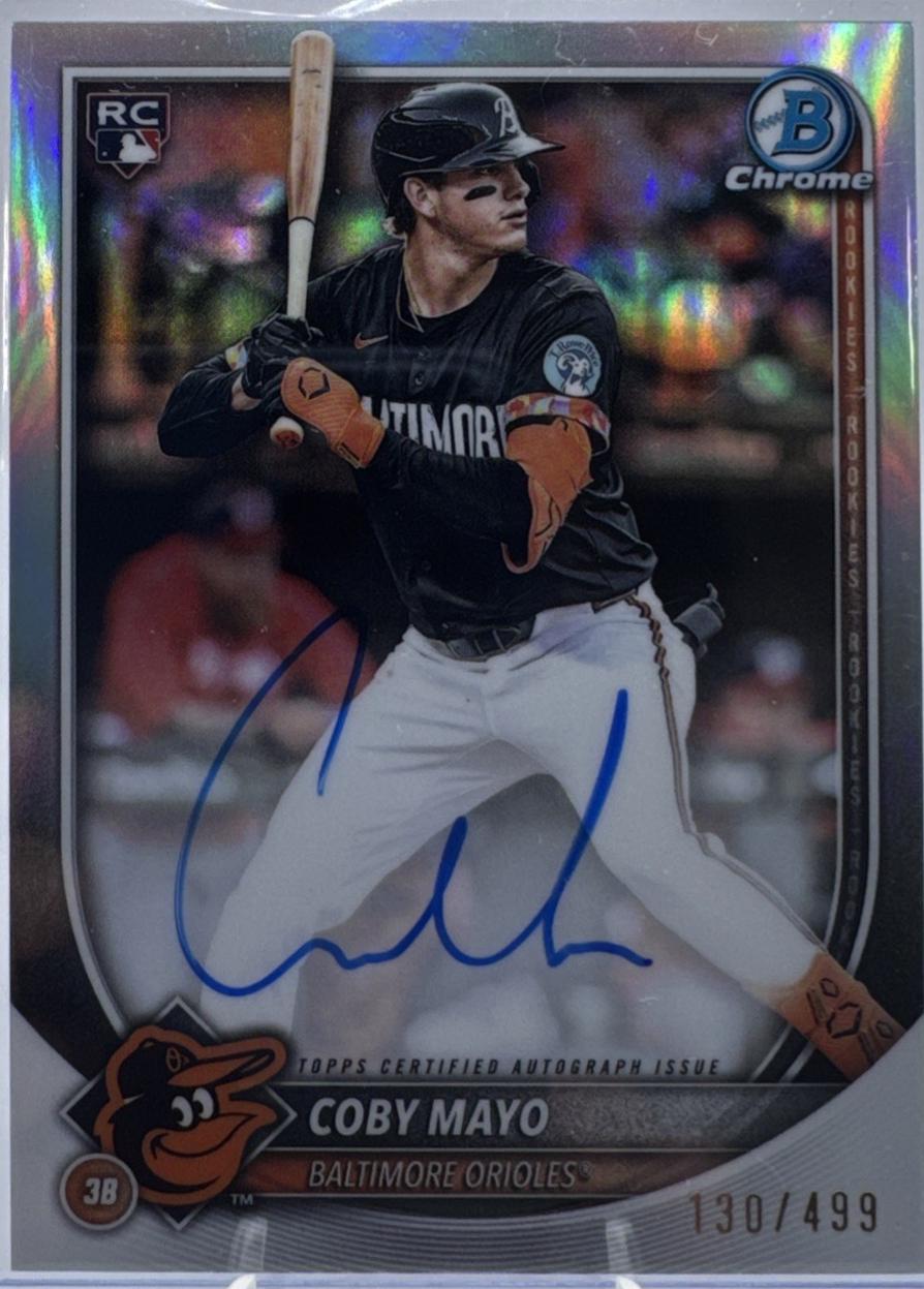 Coby Mayo bowman auto Orioles mlb 直筆サイン Coby Mayo Bowman 0 