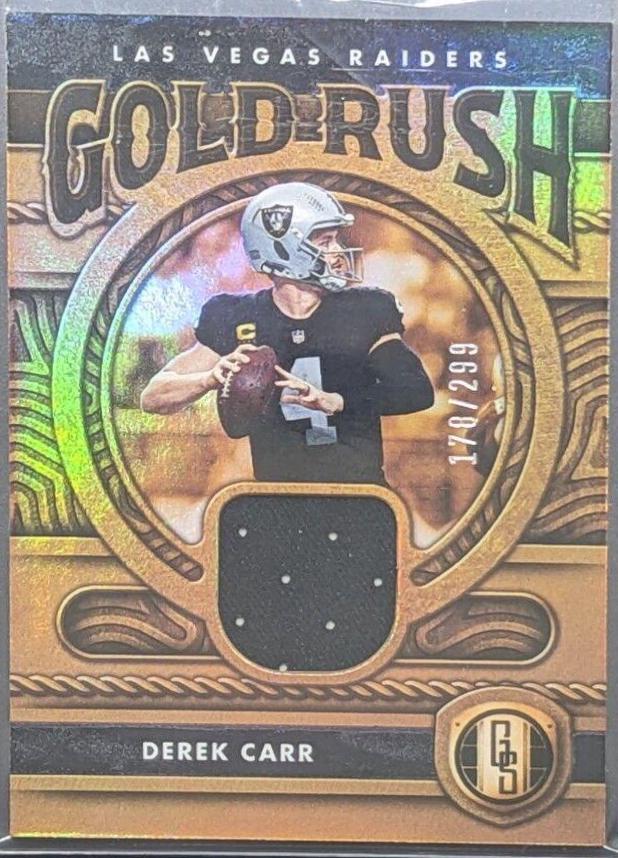 Derek Carr #GR-DCA Football Cards 2022 Panini Gold Standard Rush