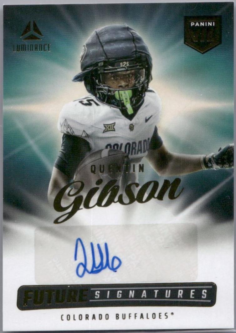 Quentin Gibson #22 2025 Panini Luminance Football Future Signatures NIL