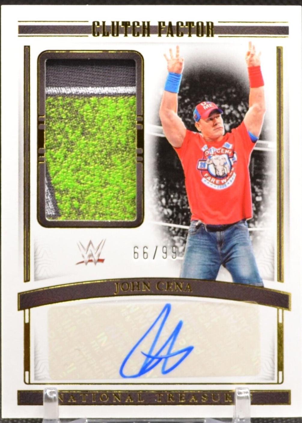 John Cena #CF-JCN Wrestling Cards 2024 Panini National Treasures WWE Clutch Factor Signature