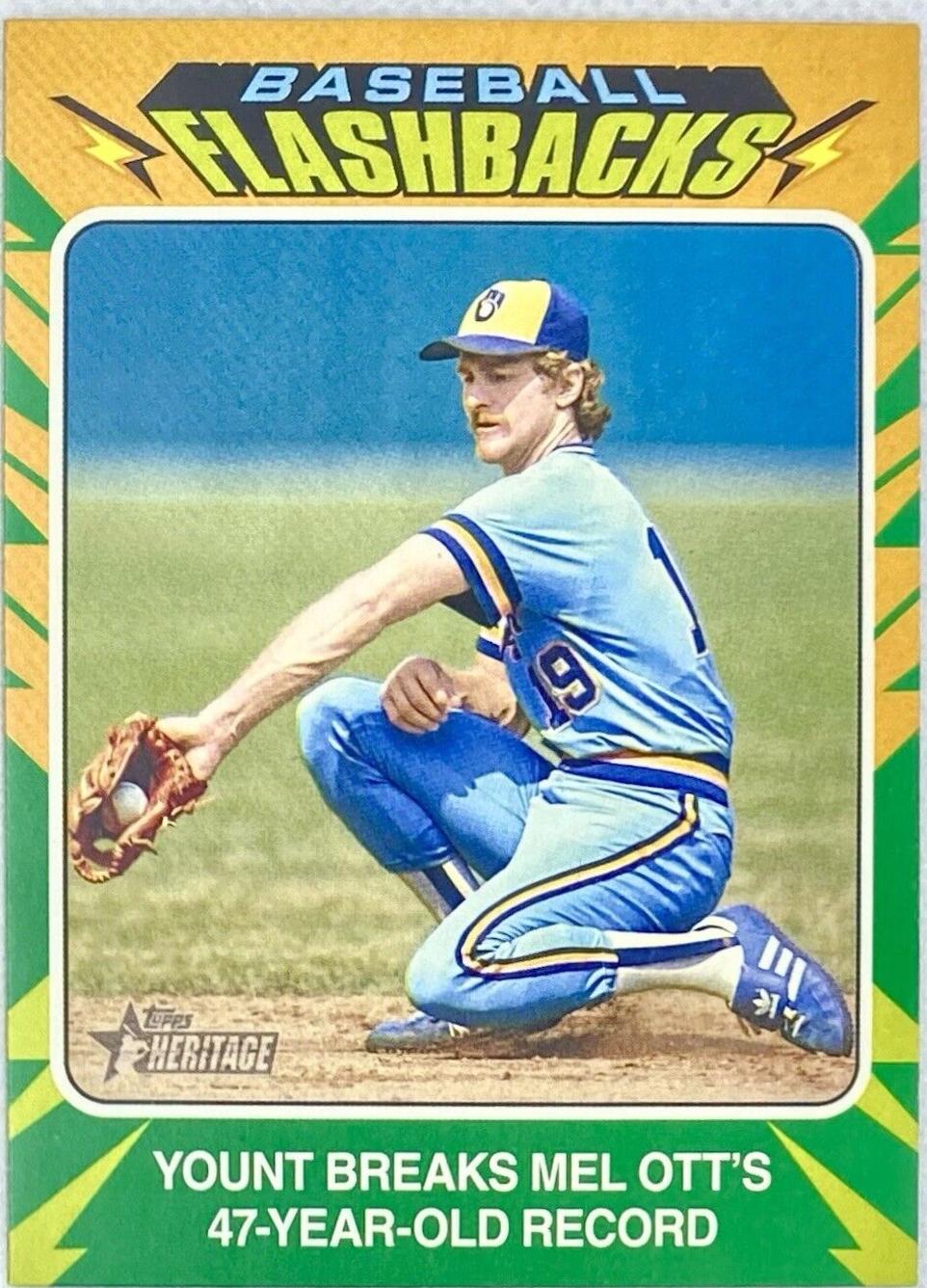 Robin Yount #BF-12 Baseball Cards 2024 Topps Heritage Mini Flashback