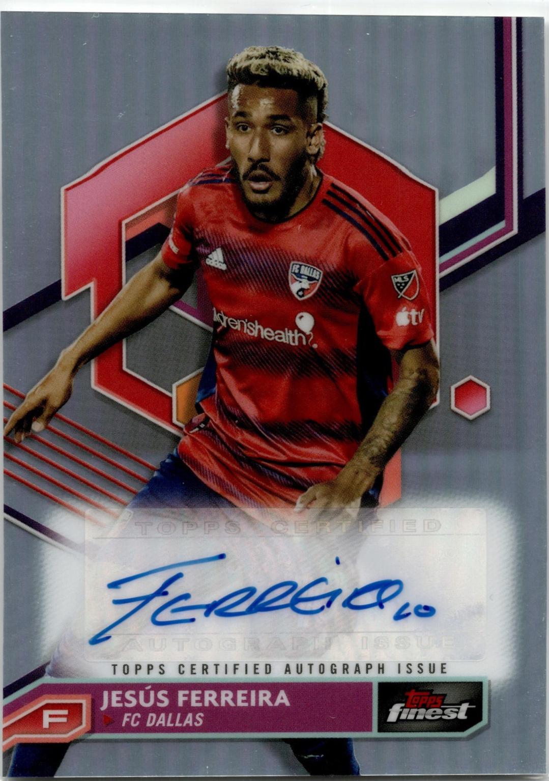 Jesús Ferreira #A-JF Soccer Cards 2023 Finest MLS Autograph