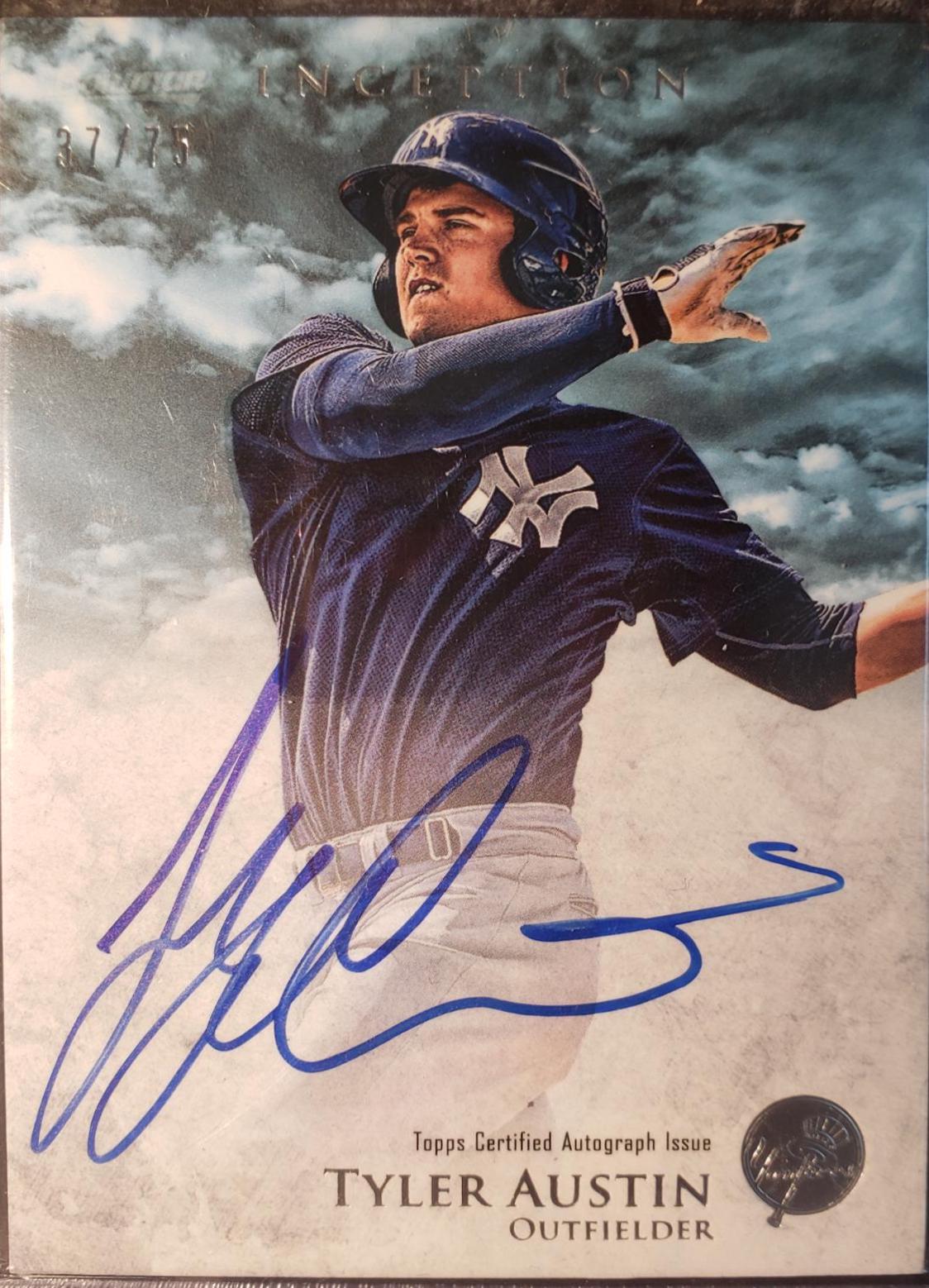 Tyler Austin Rookie Auto #PA-TA Baseball Cards 2013 Bowman Inception Rookie Autographs