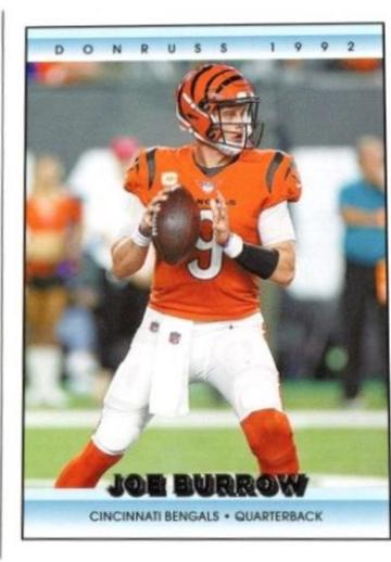 Joe Burrow #4 Football Cards 2022 Panini Donruss Retro 1992