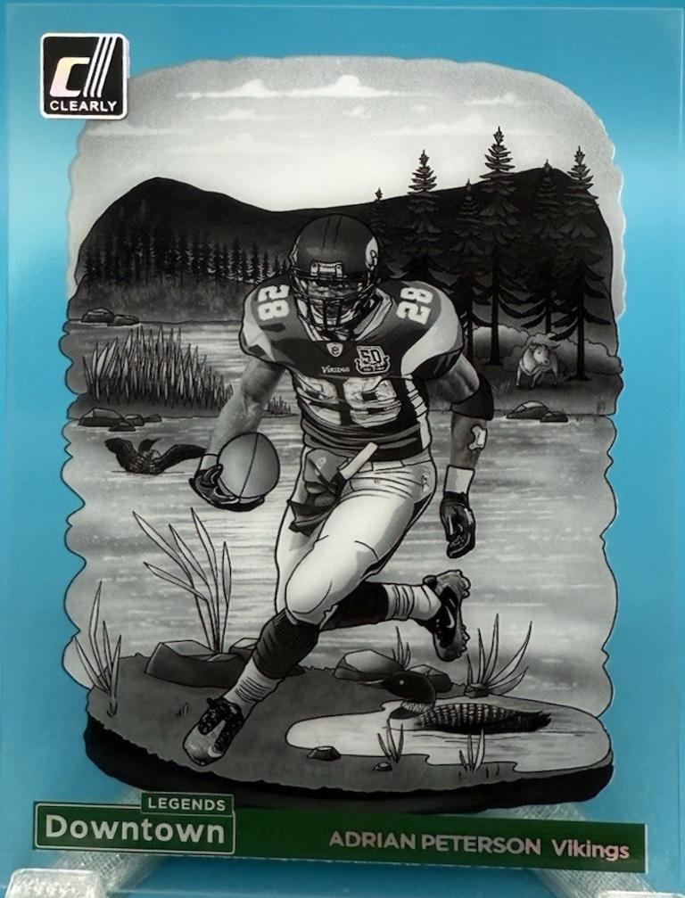 Adrian Peterson #8 Football Cards 2024 Clearly Donruss Downtown Legends