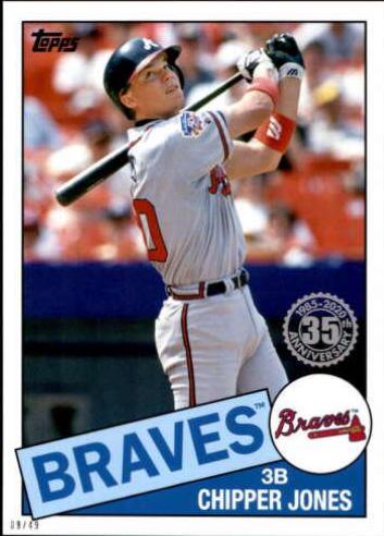 Chipper Jones #85-7 2020 Topps 1985 35th Anniversary Baseball