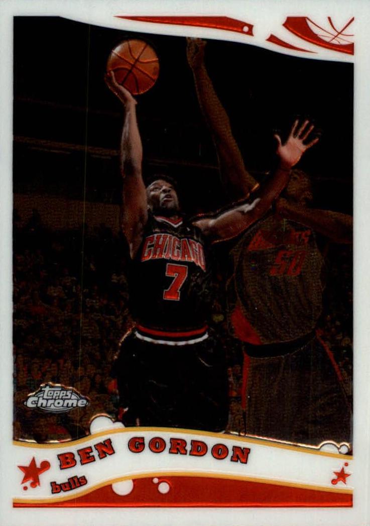Ben Gordon #4 Basketball Cards 2005 Topps Chrome