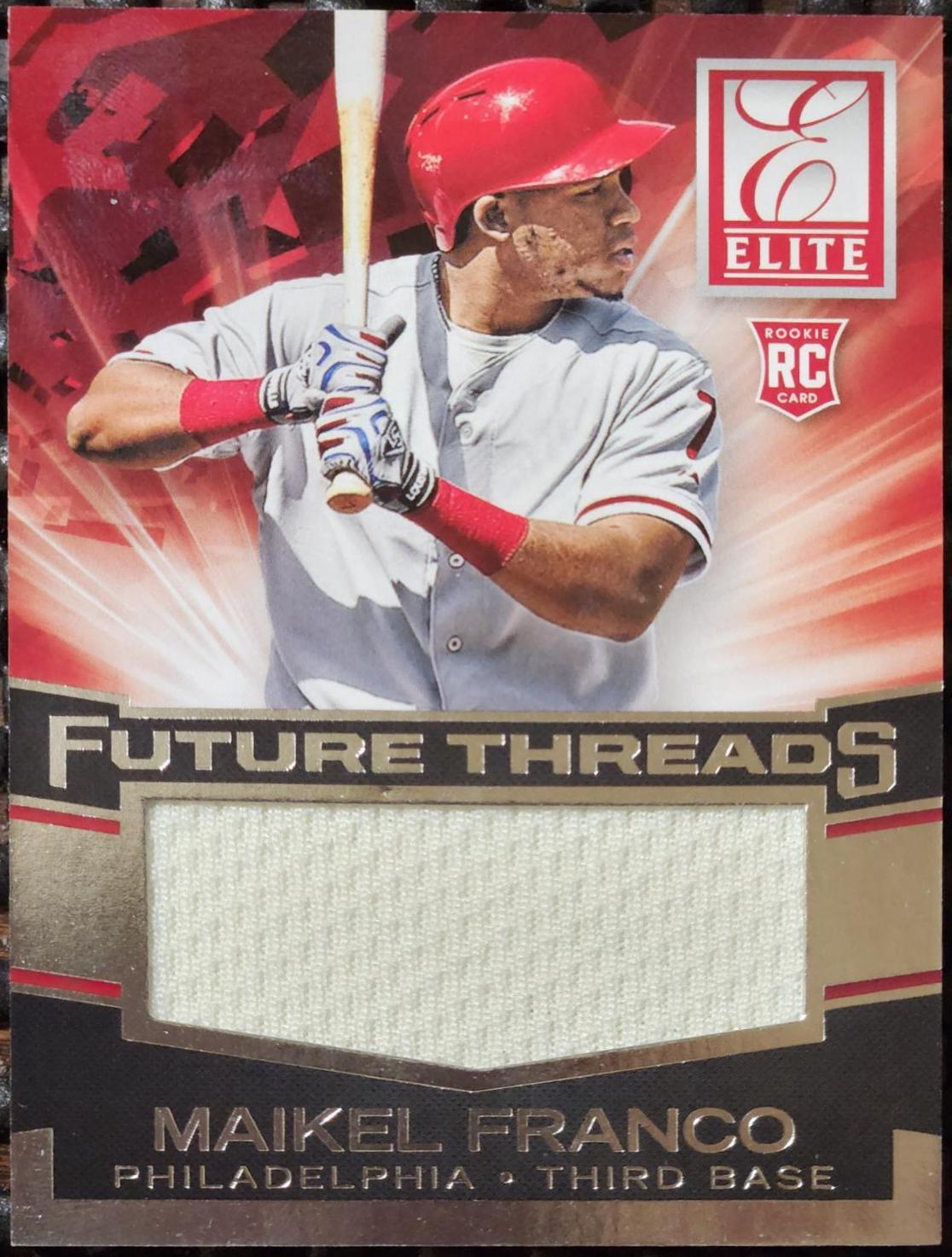 Maikel Franco #20 Baseball Cards 2015 Panini Elite Future Threads