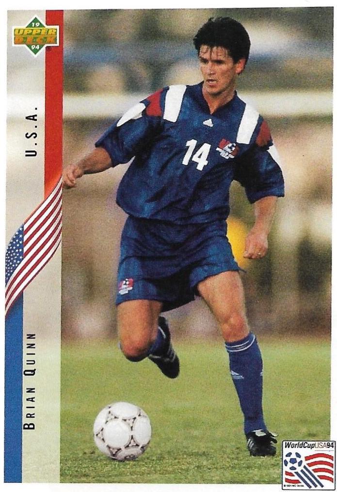 Brian Quinn #25 Soccer Cards 1994 Upper Deck World Cup Soccer