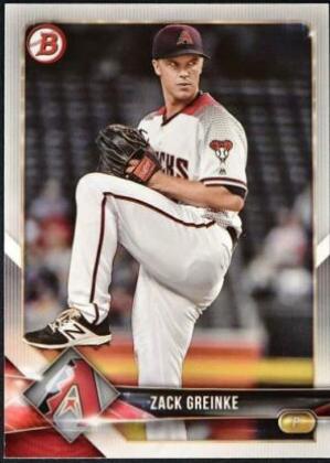 Zack Greinke #4 Baseball Cards 2018 Bowman