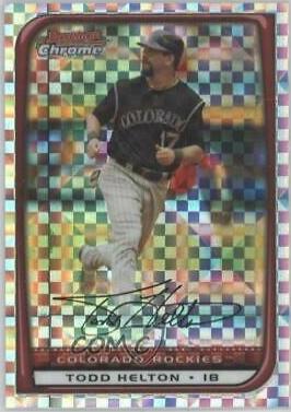 Todd Helton #8 Baseball Cards 2008 Bowman Chrome