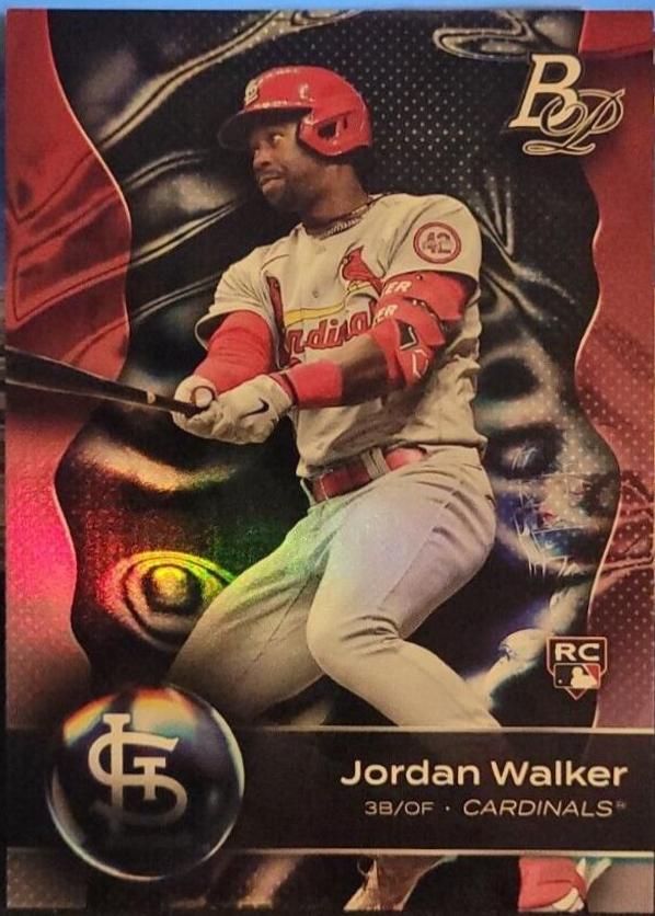 Jordan Walker #44 Baseball Cards 2023 Bowman Platinum