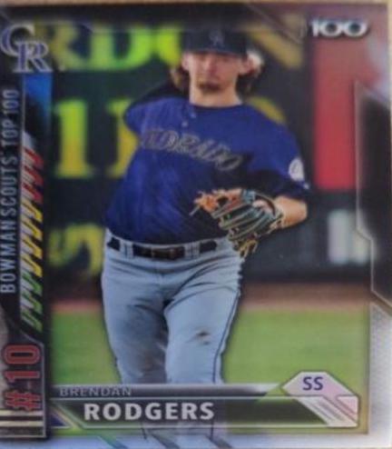 Brendan Rodgers #BTP-10 Baseball Cards 2016 Bowman Scouts' Top 100