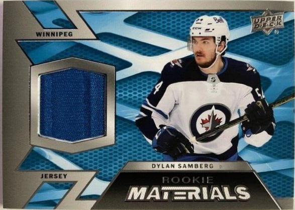 Dylan Samberg #RM-DS Hockey Cards 2022 Upper Deck Rookie Materials