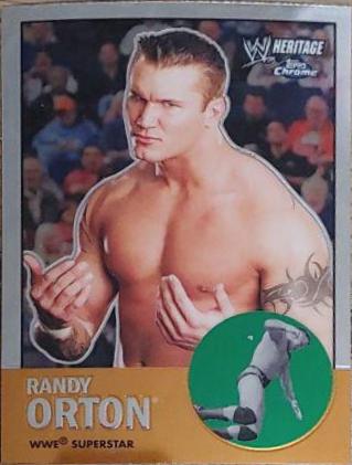 Randy Orton #44 Wrestling Cards 2007 Topps Heritage II Chrome WWE