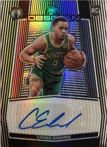 Carsen Edwards #RA-CEW Basketball Cards 2019 Panini Obsidian Rookie Autographs