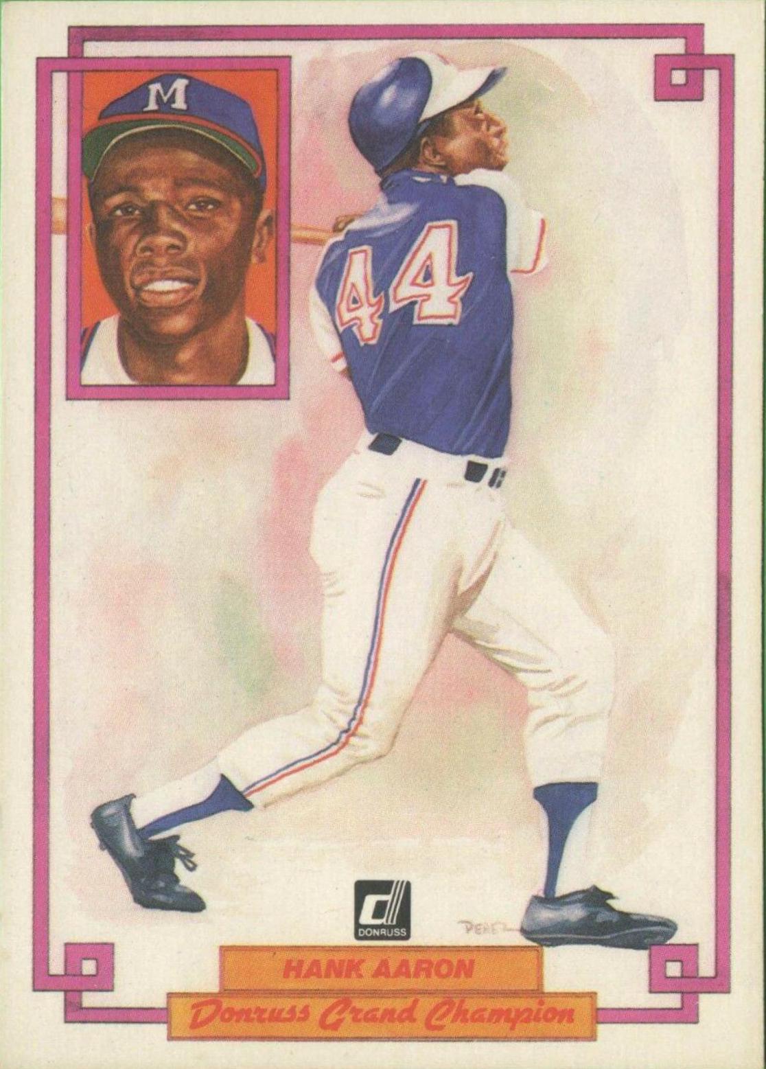 Hank Aaron #8 Baseball Cards 1984 Donruss Champions