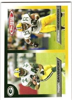 William Henderson, Najeh Davenport #14 Football Cards 2005 Topps Total