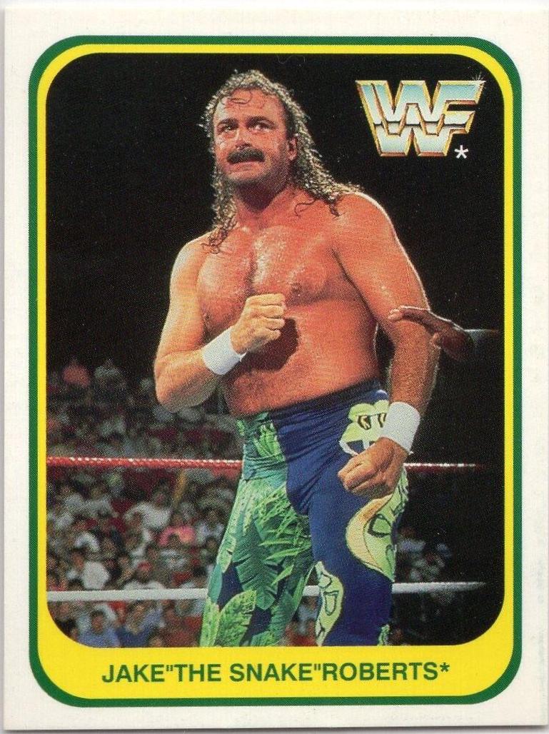 Jake Roberts #7 Wrestling Cards 1991 Merlin WWF
