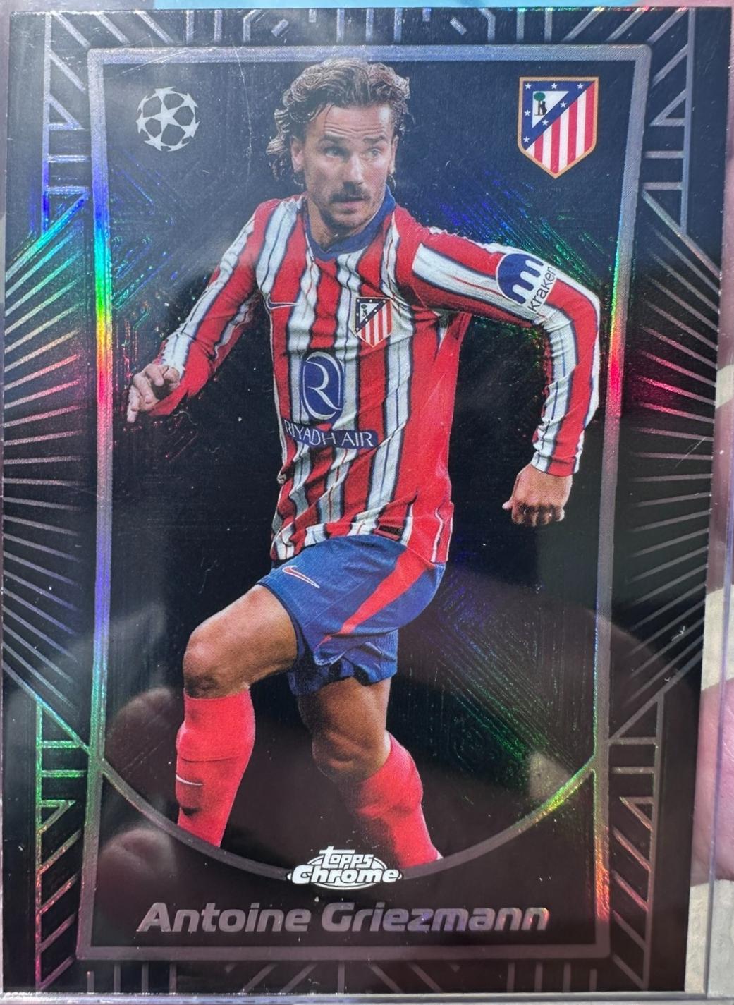 Antoine Griezmann #SE-5 Soccer Cards 2024 Topps Chrome UEFA Shadow Etch