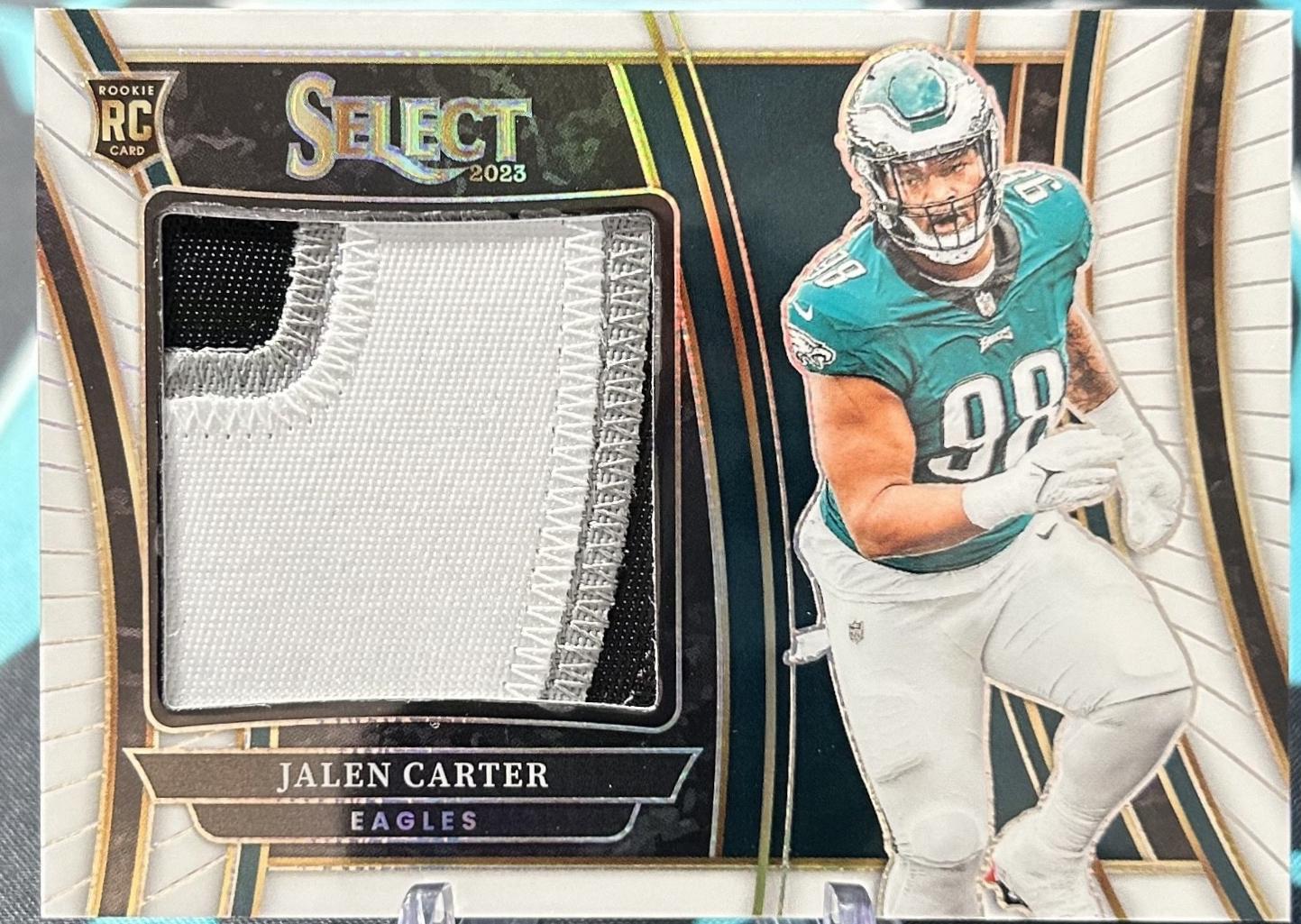 Jalen Carter #SWA-JCA 2023 Panini Select Jumbo Rookie Swatch Prizm Football