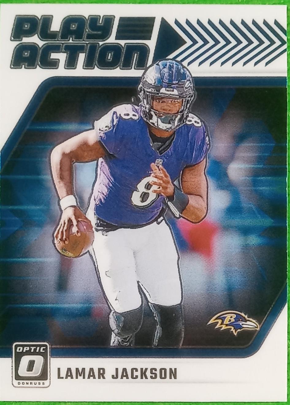 Lamar Jackson #19 Football Cards 2024 Panini Donruss Optic Play Action