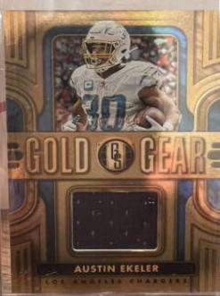 Austin Ekeler #GG-AE Football Cards 2023 Panini Gold Standard Gear