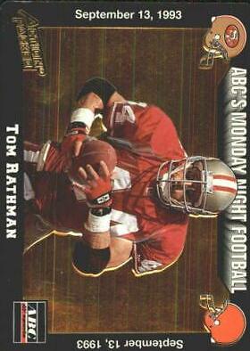 Tom Rathman #5 Football Cards 1993 Action Packed Monday Night Football