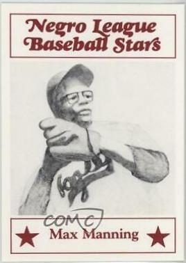 Max Manning #54 Baseball Cards 1986 Fritsch Negro League Baseball Stars