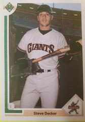 Steve Decker #25 Baseball Cards 1991 Upper Deck Prices