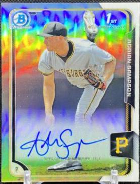 Adrian Sampson #ASA Baseball Cards 2015 Bowman Chrome Autograph Prospect