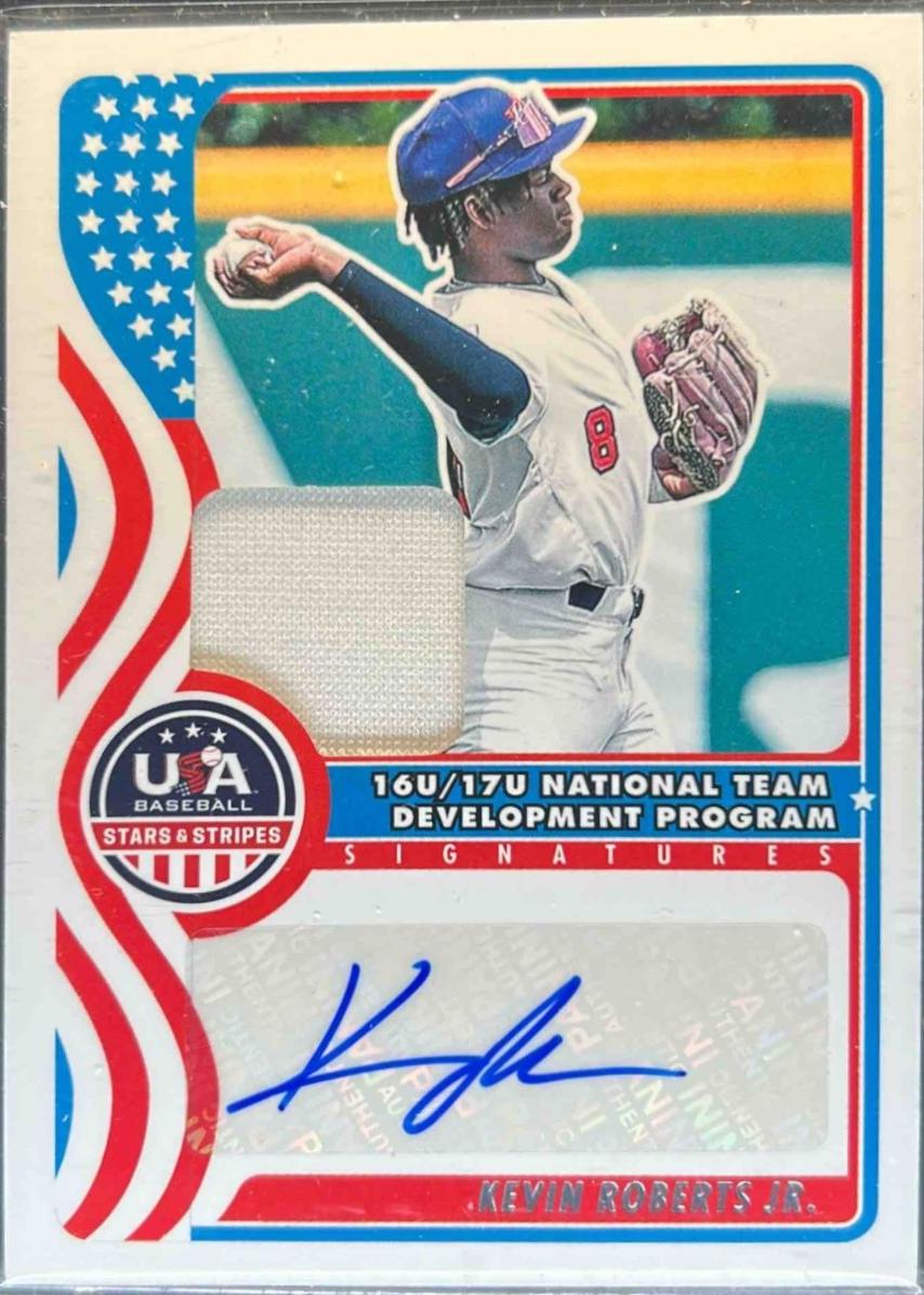 Kevin Roberts Jr. #NTS-KRJ 2025 Panini Stars And Stripes 16u17u National Team Signature Baseball