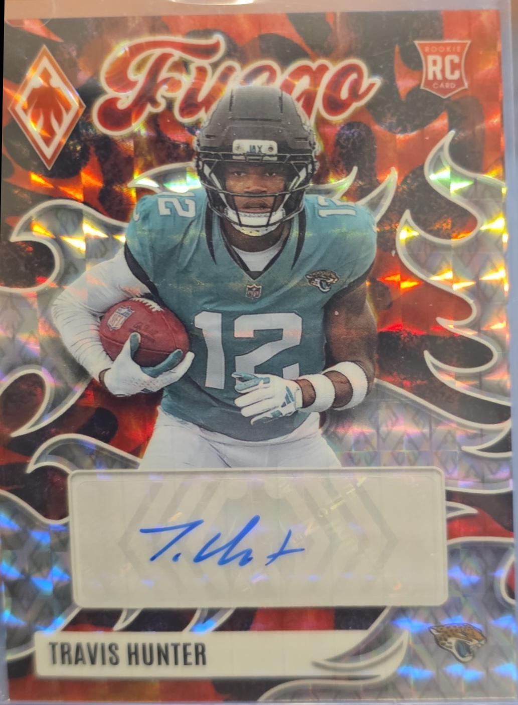 Travis Hunter #FUS-TRA 2025 Panini Phoenix Fuego Signature Football