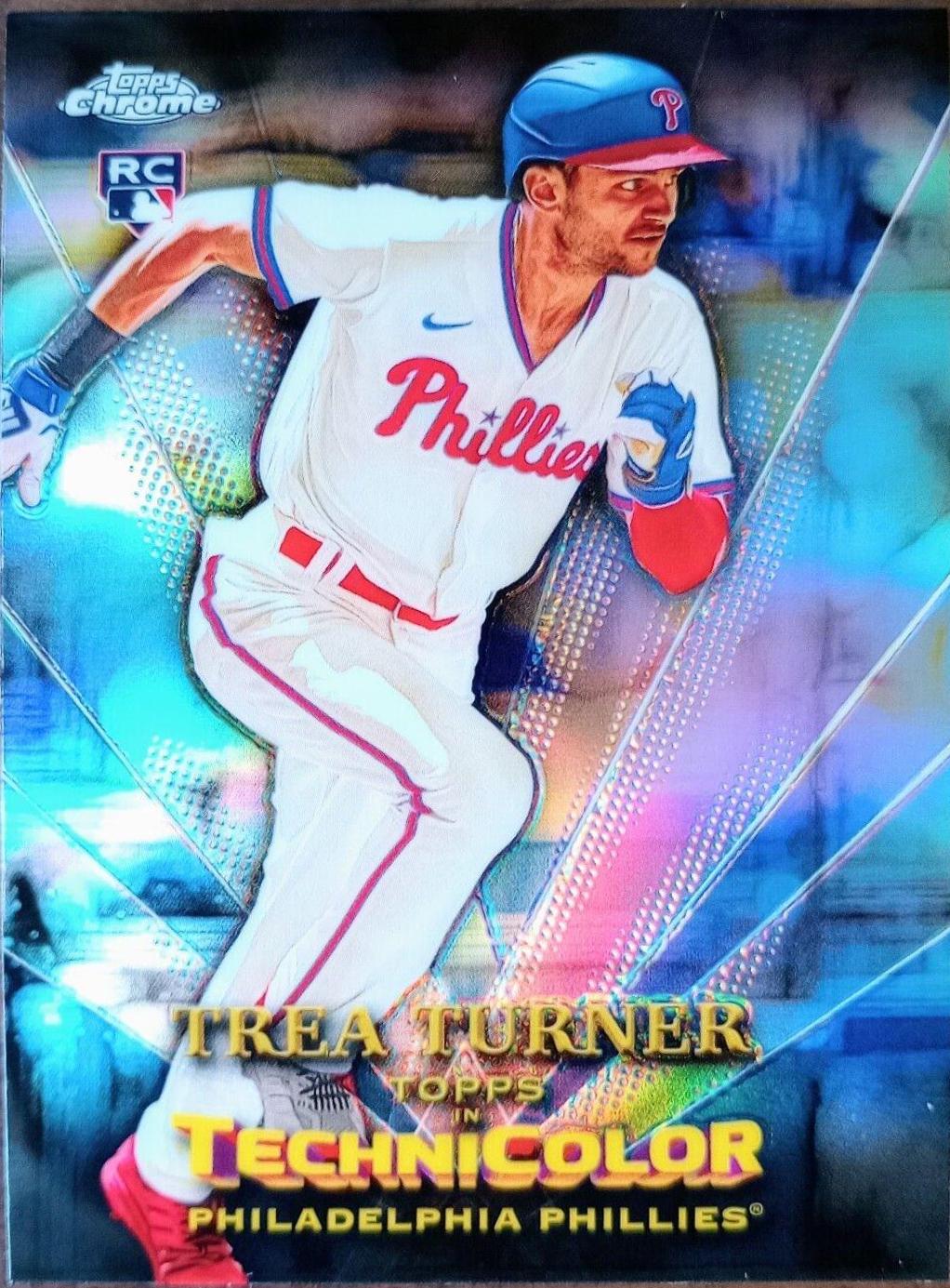 Trea Turner #TT-10 Baseball Cards 2023 Topps Chrome in Technicolor