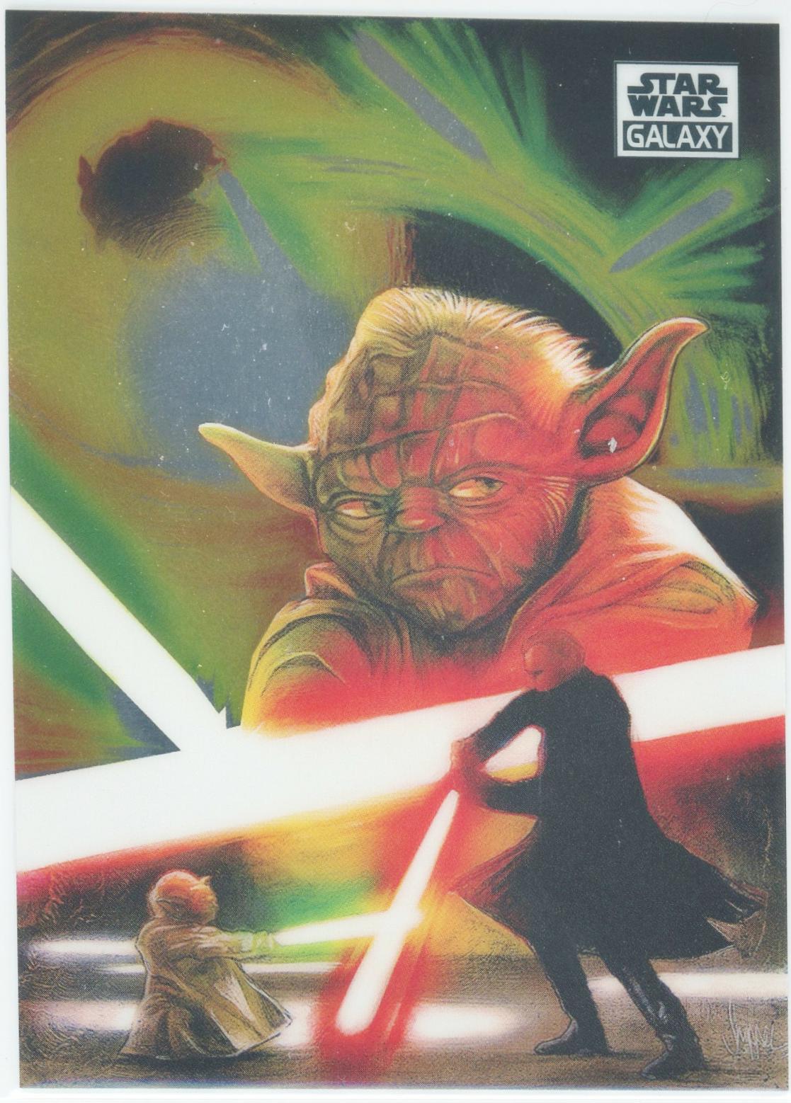 2021 Topps Chrome Galaxy Dueling with Dooku #86 card