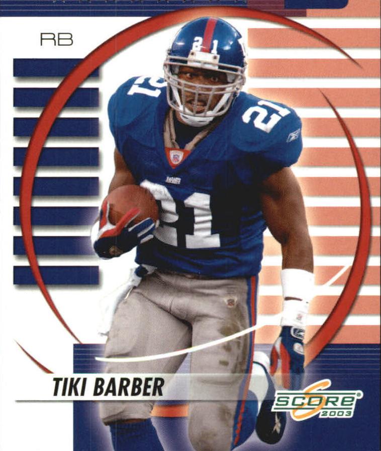 Tiki Barber #TF21 Football Cards 2003 Panini Score the Franchise