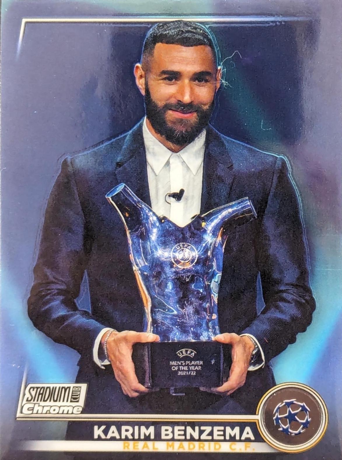 Karim Benzema #3 Soccer Cards 2022 Stadium Club Chrome UEFA Competitions