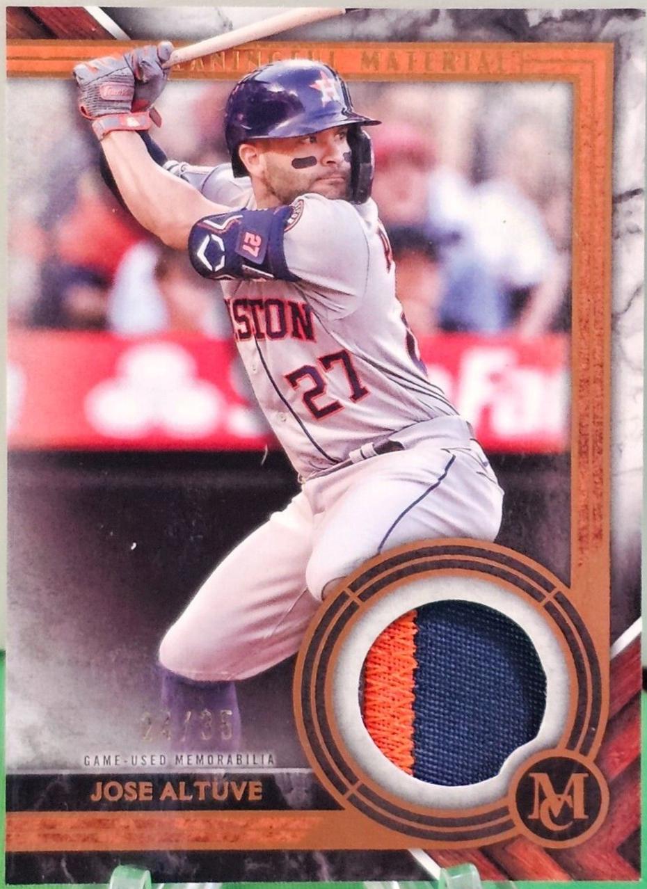 Jose Altuve #MMR-JA Baseball Cards 2024 Topps Museum Collection Meaningful Material Relic