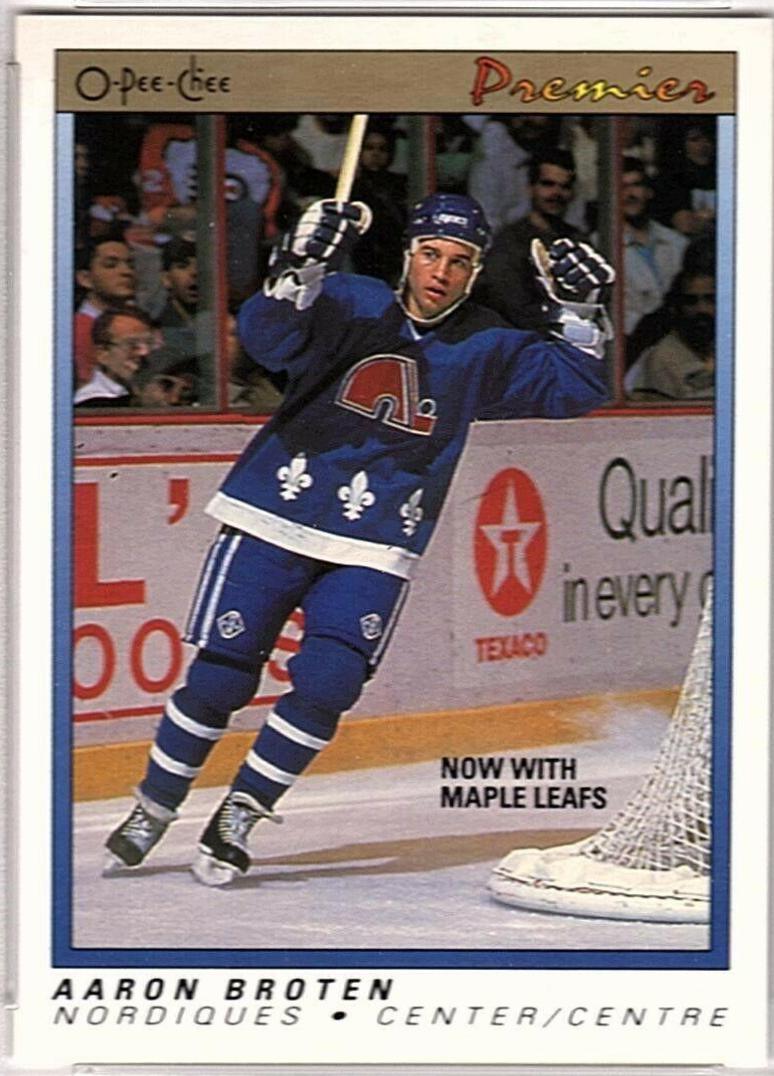 Aaron Broten #10 Hockey Cards 1990 O-Pee-Chee Premier