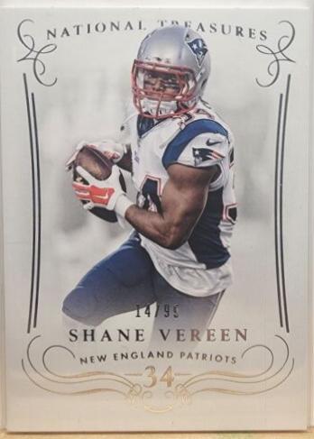 Shane Vereen #2 Football Cards 2014 Panini National Treasures