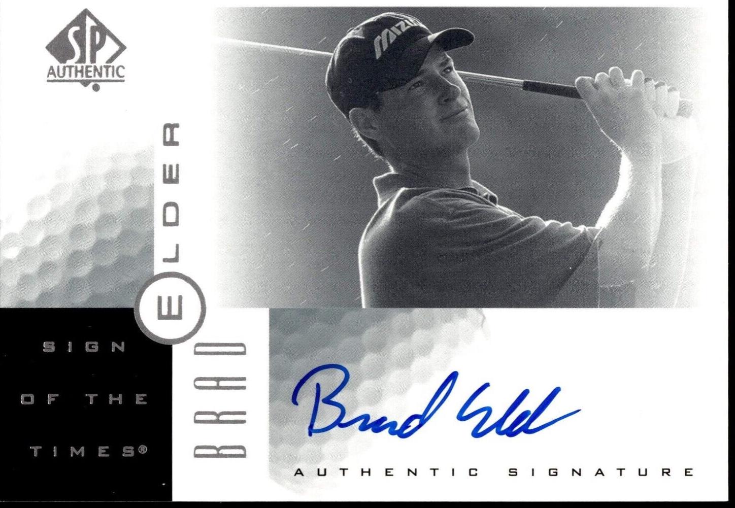 Brad Elder #BE Golf Cards 2001 SP Authentic Sign of the Times Autograph