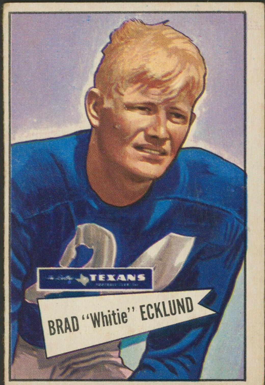 Brad Ecklund #35 Football Cards 1952 Bowman Large